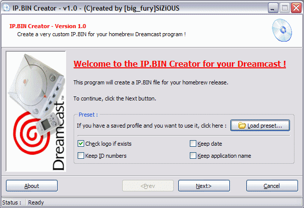 IP.BIN Creator